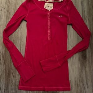 Hollister magenta Long Sleeve Tee